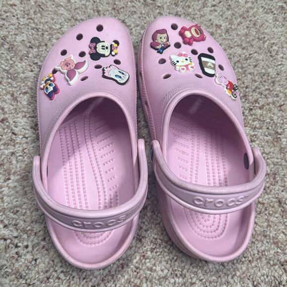Pink Crocs Women’s Sz 9 Men 7 bedazzled - Picture 8 of 8